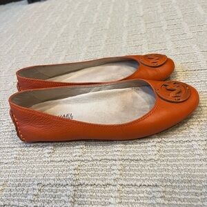 Michael Kors Orange Leather Ballet Flats